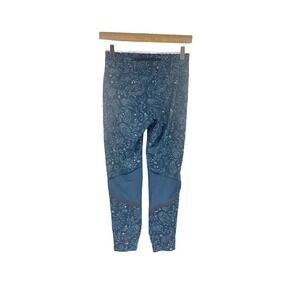 Sweaty Betty Womens Cropped Leggings The Zero Gravity Paisley Blue Size Small